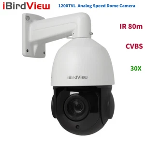 iBirdView 1200TVL 30XZoom Analog Speed PTZ Dome Camera CVBS OSD Menu IR 80m US