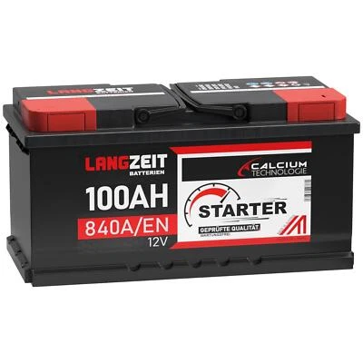 Langzeit Starterbatterie Autobatterie 12V 100AH statt 88Ah 90Ah 92Ah 95Ah - Bild 1 von 4