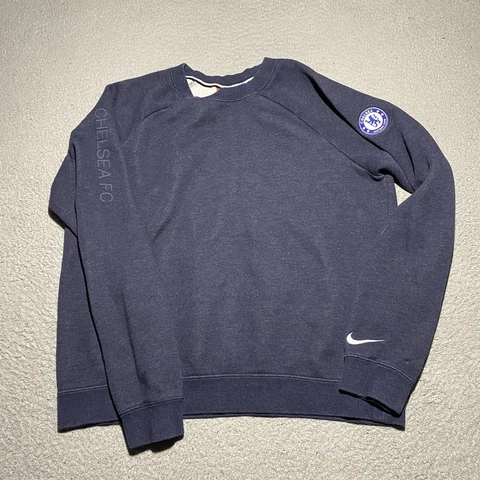 Chelsea FC Nike Sweatshirt Mens Medium Long Sleeve Crew Neck Cotton Polyester Cover