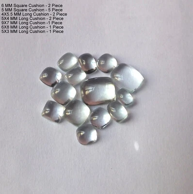 14 Pieces Wholesale Aquamarine Cabochon Natural Mix Shape Gemstone 10.75 Carat - Image 1 of 3