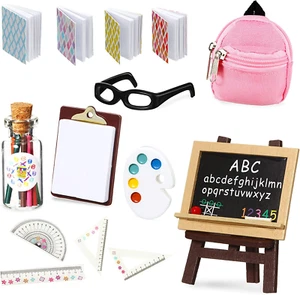 14 Pcs Mini Doll School Supplies Christmas Miniature Dollhouse Stuff Accessories - Picture 1 of 12