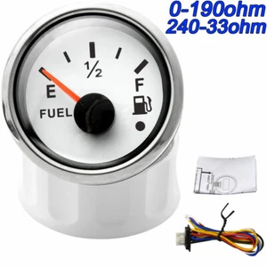 52mm Car Boat Marine Fuel level Gauge LED Oil Tank Indicator 0-190Ohm/240-33Ohms - Picture 1 of 12