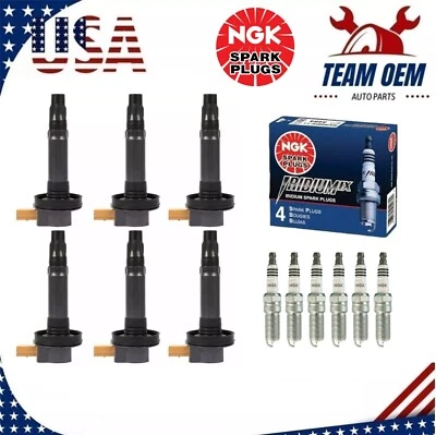 6 bobinas de encendido + 6 bujías de iridio para Ford F150 Taurus Flex Lincoln 3,5 L Foto 1 de 4