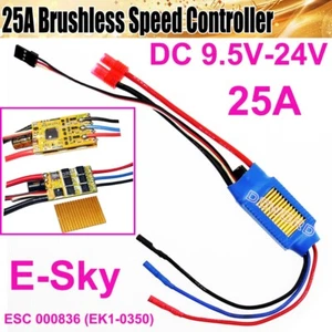 DC9.5V-24V E-Sky ESC 000836 (EK1-0350) 25A Brushless Speed Controller for RC Car - Picture 1 of 8