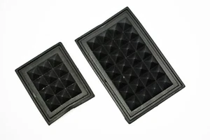 2 x Black Rubber Bottom Feet for Bag Backpack Case 2 sizes Sewable - Picture 1 of 3