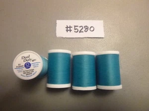 Coats & Clark Dual Duty XP All Purpose Thread 250 yard,4 spools Parrot Blu #5280 - Picture 1 of 3