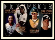 1996 Topps Roger Cedeno/Derrick Gibson/Ben Grieve/Shane Spencer Baseball Cards