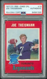 Joe Theismann Autograph Auto 1971 O-Pee-Chee Toronto Argonauts Rookie Card - PSA - Picture 1 of 3