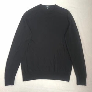Uniqlo Mens Pure New Wool Sweater Size M Lightweight Crew Neck Jumper Pullover - Picture 1 of 13