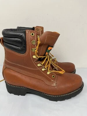 Botas de Trabajo Hy-Test Marrón De Colección Para Hombre Talla 8 D Acero Vibram Suelas Con Cordones Foto 1 de 4