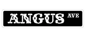 ANGUS Street Sign Metal Plastic Decal beef cattle farm cow bull - Picture 1 of 14