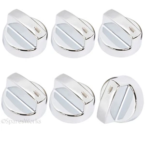 FLAVEL MILANO Genuine Oven Cooker Temperature Control Switch Knobs Silver x 6 - Picture 1 of 3