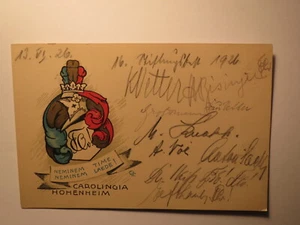 KDStV Carolingia Hohenheim - 1926 - 16. Stiftungsfest Karte Studentika Stuttgart - Picture 1 of 2