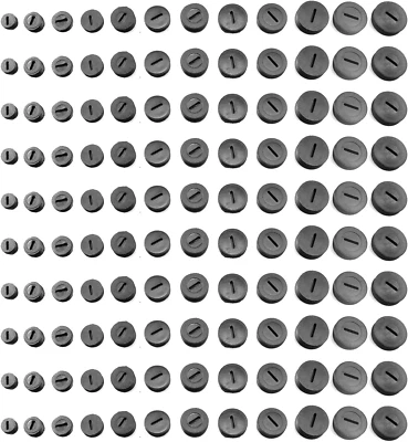 Carbon Brush Cover 24PCS 12Size Black Plastic Carbon Brush Holder Caps with Slo