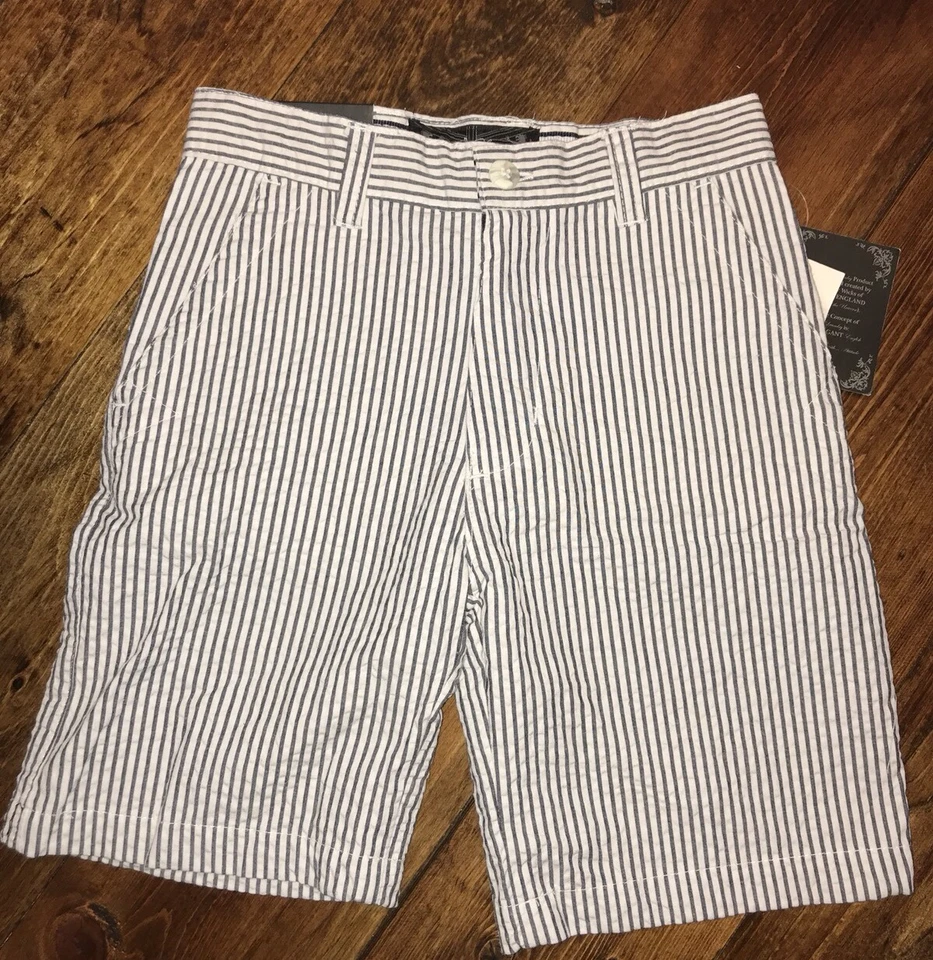 Nuevo con etiquetas Pantalones Cortos English Laundry Seersucker Rayas Niños Talla 4 100% Algodón  Foto 1 de 4