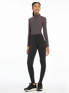 LeMieux Young Rider Orla Pull On Negro Completo Silicona Cintura Elástica Sin Costuras Niños - Imagen 1 de 4