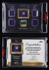 2021 Leaf Art of Sport Enshrined Exhibit Relics Platinum Holofoil /3 Karl Malone