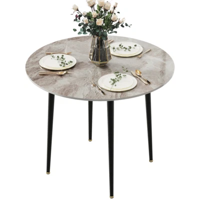 rund Küchentisch Esstisch Groß Modern Steinplatte für Esszimmer Wohnzimmer 80 cm - Bild 1 von 4