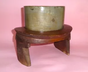 Vtg GREEK WOODEN HAT MOULD MOLD CAP BLOCKS HATMAKING MILLINERY GREECE 1930's - Picture 1 of 13