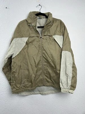 Athletic Works Men's Size L Brown Long Sleeve Full Zip Hooded Rain Jacket - Image 1 of 4