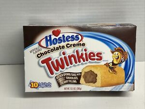 Hostess Chocolate Crème Twinkies verpackte Kuchen 2012 für Sammler leere Box