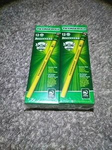(6 Box) DIXON TICONDEROGA Beginner's Wood 72 Pencils w/ ERASER 13308 Yellow # 2 - Picture 1 of 3
