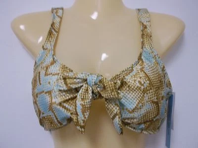 Antonio Melani Size M Medium Aqua Snake New Womens Halter Bra Bikini Top - Image 1 of 3