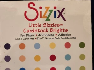 NEW SIZZIX Little Sizzles Cardstock Brights For BigZ Multiple COLORS 6x6 inch - Picture 1 of 5