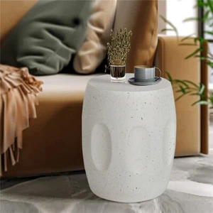Unique Lightweight Concrete Table Living Room Sofa Side Decorative Garden Stool - Picture 1 of 12