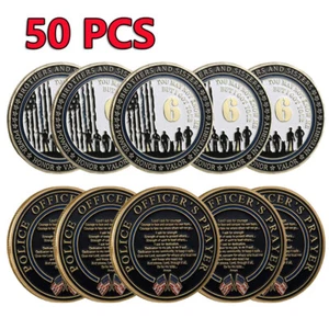 50 Stück Challenge Coin Police Officer's Prayer I Got Your 6 Commemorative Coin - Bild 1 von 8