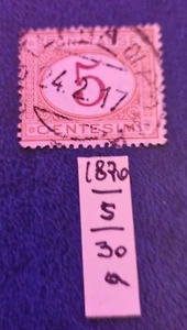 Francobollo Timbrato Italia 1870. Segnatasse. - Foto 1 di 1