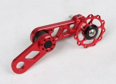 Tensor de plato ovalado desviador trasero cremallera plegable bicicleta cadena guía polea Foto 1 de 4