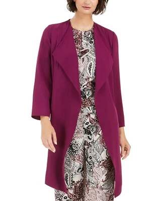 НОВЫЙ ДЕВЯТЬ WEST ФИОЛЕТОВЫЙ ОТКРЫТЫЙ ПЕРЕДНИЙ ДЛИННЫЙ КУРТКА DUSTER РАЗМЕР S РАЗМЕР M РАЗМЕР XL $129 - Изображение 1 из 4