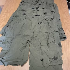 Boy Scouts of America Centennial Uniform Cargo Short Bundle (4) Green Nylon - Picture 1 of 20