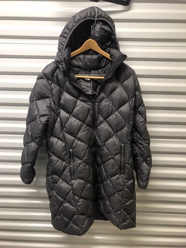 Michael Kors MK Coat Gunmetal (Grigio Scuro) Giacca Puffer Cappuccio Donna Taglia XL