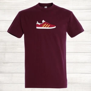 Gazelle Football Hearts Scottish The Maroons The Jam Tarts Top Trainer T Shirt - Picture 1 of 15