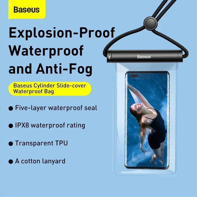 Underwater Case Cover Waterproof Phone Pouch Universal Baseus - Image 1 of 4