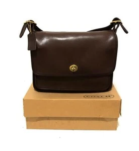 NEW Coach 70's Mahogany Brown Glove Tanned Leather Pocket Bag 9875 USA RARE WOW! - Picture 1 of 1