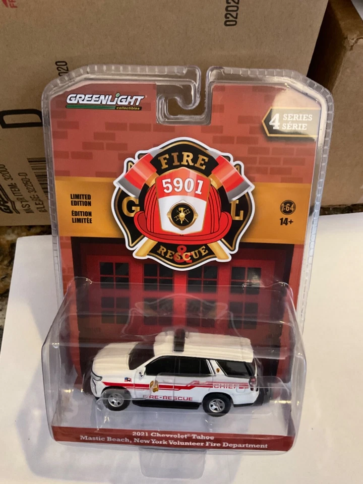 Greenlight Fire & Rescue 2021 Chevrolet Tahoe Mastic Beach NY Volunteer Fire - Image 1 of 1
