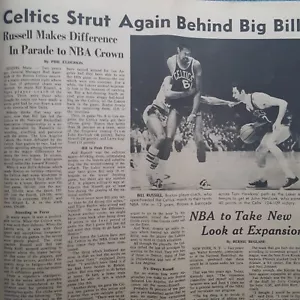  Boston Celtics 1968 NBA Championdhip Game Bill Russell L A Lakers Boston Garden - Picture 1 of 5