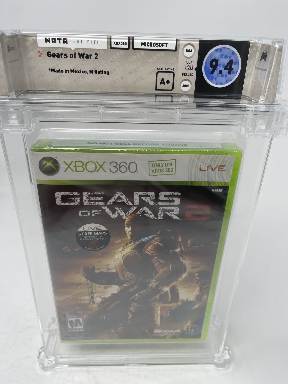 Gears of War 2 Xbox 360 Brand NEW Factory Sealed Do Not Sell Before  11/07/08