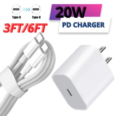 20W USB-C PD Fast Wall Charger Type C Cable For Google Pixel 9 8 Pro 8a 7a 6 5 4 — 第 1/4 张图片