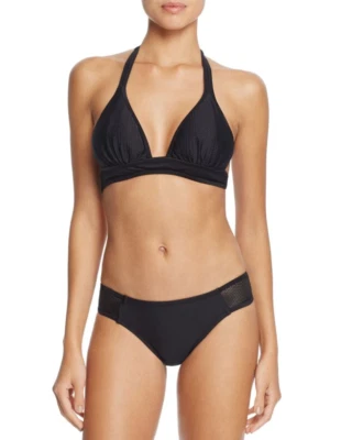 Traje de baño Profile Blush negro talla M/M copa D con bandas halter top y calzoncillo hipster nuevo con etiquetas Foto 1 de 4