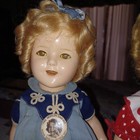 Lovely 16' IDEAL Composition Shirley Temple Doll In RARE Dress