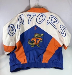 Vintage Pro Player Mens XL Florida Gators UF White Blue Retro Jacket Windbreaker - Picture 1 of 17