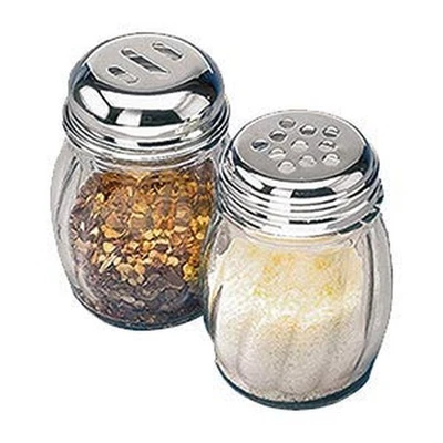 6-Ounces Glass Spices Shaker With Perforated Stainless Steel Top And Parmesan... - Image 1 of 4