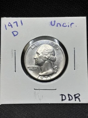 1971 D Washington Quarter Uncirculated DDR ERROR BEAUTIFUL COIN - Image 1 of 4