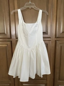 PRINCESS POLLY Womens White Cotton Mini Dress ~ Size 6 ~ Cotton ~ Lined - Picture 1 of 14