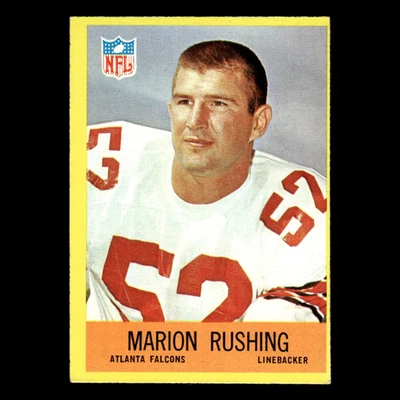 Marion Rushing #9 1967 Philadelphia Atlanta Falcons Football Card NFL EX - Image 1 of 3