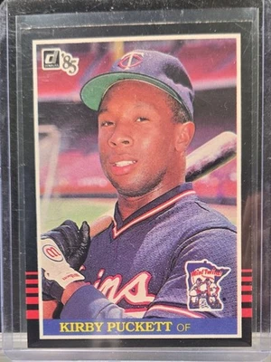 Donruss Kirby Puckett #438 (RC) HOF 1985 esquina superior izquierda suave Foto 1 de 2